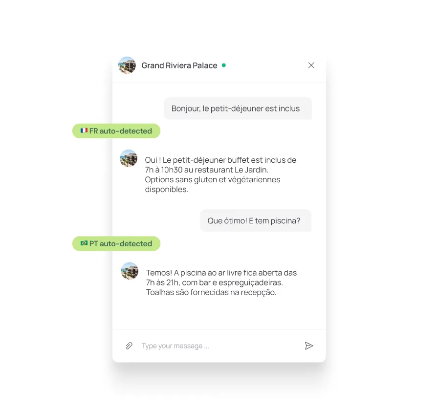 chatlyn webchat replying in multiple languages automatically