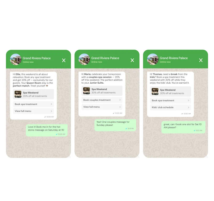 chatlyn WhatsApp campaign reaching 1,000+ guests